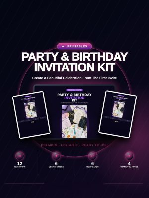 party-and-birthday-invitation-kit-12-designs-wit-cover-v2 Party & Birthday Invitation Kit — 12 Designs with RSVP & Thank You Cards