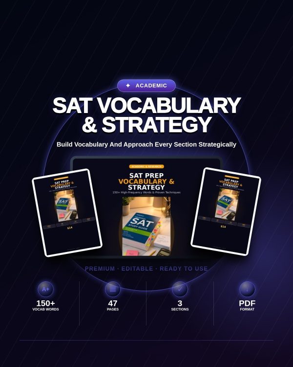 SAT Prep Vocabulary & Strategy — 150+ Words with Practice Exercises