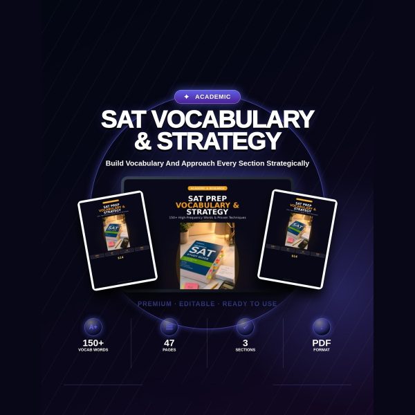 SAT Prep Vocabulary & Strategy — 150+ Words with Practice Exercises