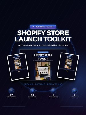 shopify-store-launch-toolkit-87-point-checklist-cover-v2 Shopify Store Launch Toolkit — 87-Point Checklist & Launch Guide