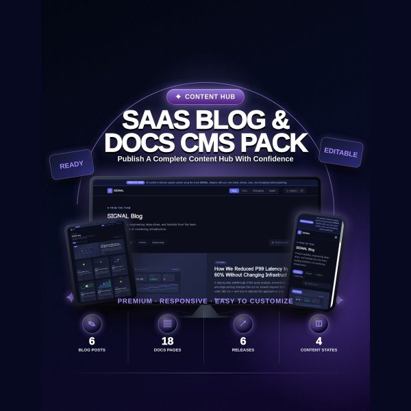 signal-saas-blog-and-docs-cms-pack-static-html-c-cover-v2 SIGNAL — SaaS Blog & Docs CMS Pack — Static HTML/CSS/JS