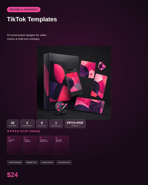 tiktok_Detail TikTok Templates — Trending Designs for Video Covers & Content