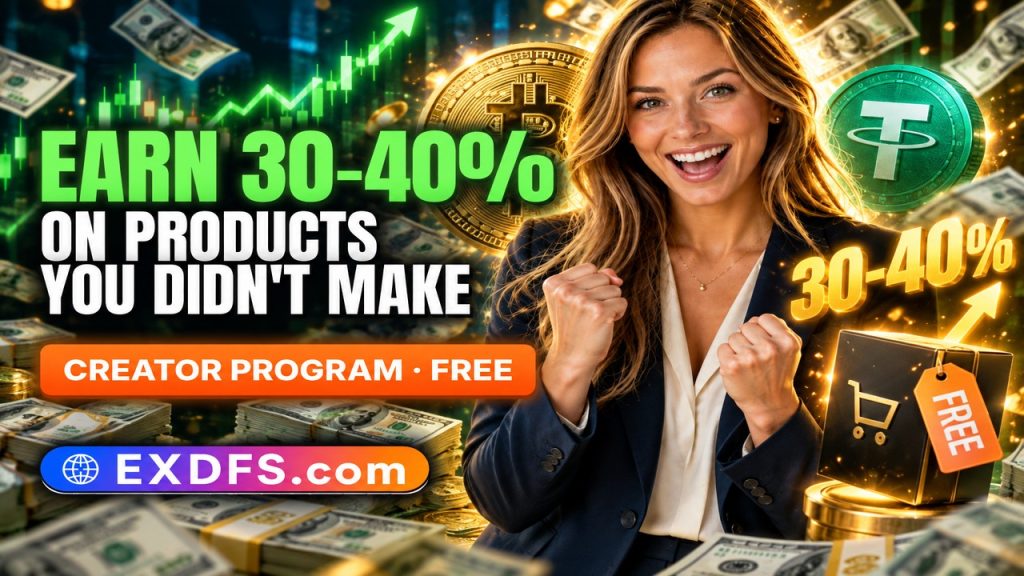 Earn 30–40% Promoting Digital Products You Didn’t Make: The ExDFS Creator Program Explained