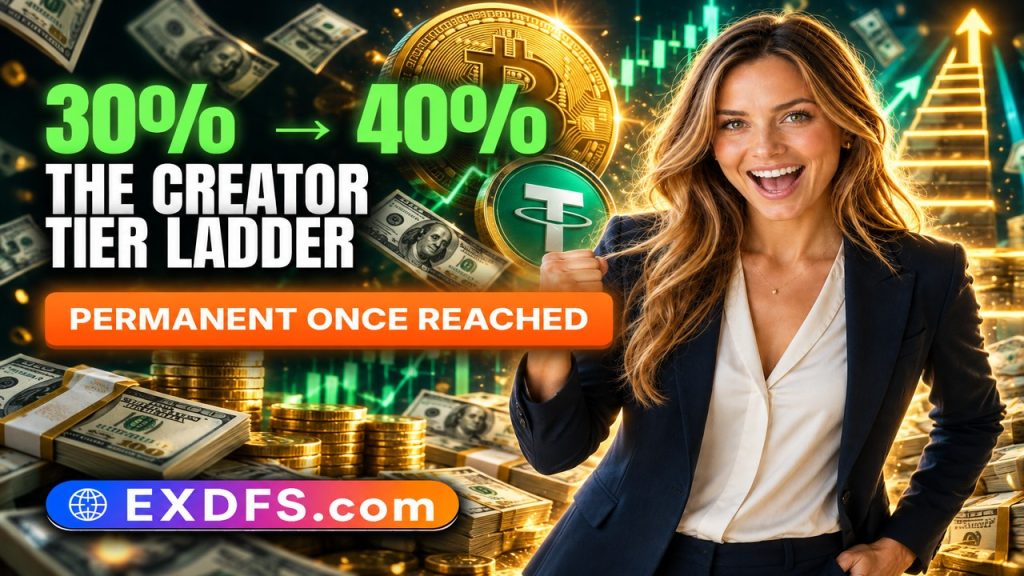 From 30% to 40%: The ExDFS Creator Tier Ladder Explained (and How to Climb It)