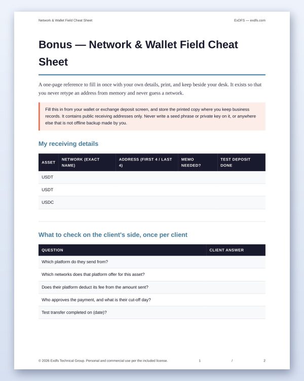USDT Freelancer Invoice Set — 4 Invoice Layouts, 12 Client Payment Scripts & Invoice Tracker