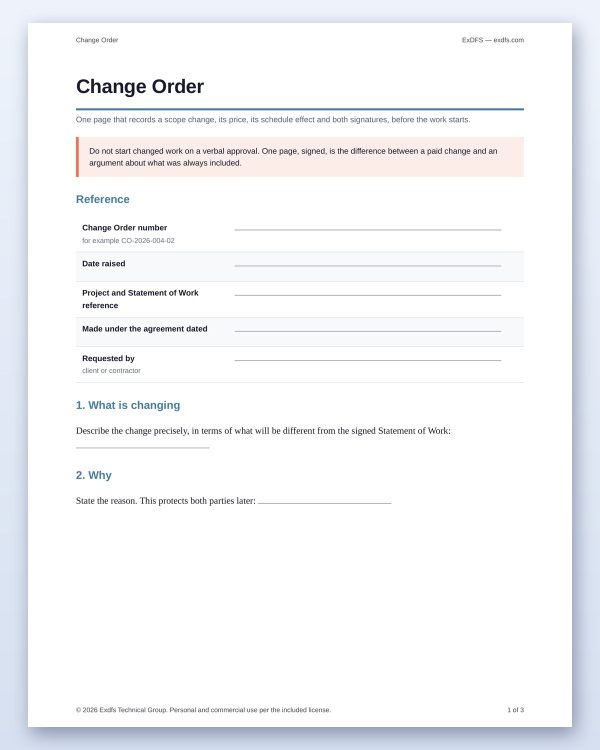 tp-102-change_order-5 USDT Freelancer Contract Pack — 8 Editable Agreements, Stablecoin Payment Terms & Clause Guide