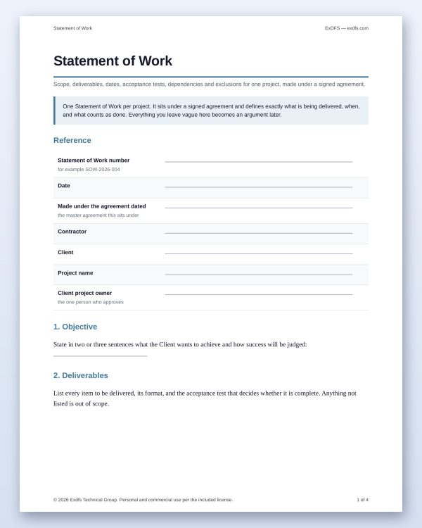 tp-102-sow-6 USDT Freelancer Contract Pack — 8 Editable Agreements, Stablecoin Payment Terms & Clause Guide