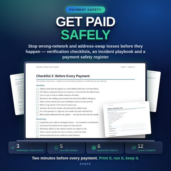 tp-103-cover Get Paid Safely Kit — Address Verification, Payment Checklists & Incident Response Playbook